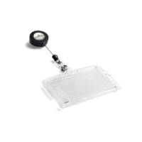 Portabadge Duo in acrilico con chiocciola 2 tessere inseribili 5,4 x 9 cm Durable 8224-19 - 113