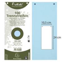 Divisori orizzontali forati - cartoncino riciclato - 10,5 x 24 cm - azzurro - conf. 100 pezzi - Exacompta - 13415B - 3130630134152 - DMwebShop
