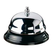 Campanello reception diametro 10 cm argento nero Leone T5246 - 29997