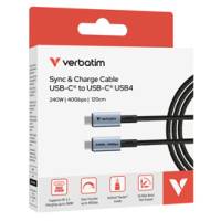 Cavo USB-C a USB-C - 240W - 40 Gbps - 120 cm - Verbatim - 31847 - 23942318477 - DMwebShop