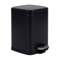 Bidone Pico - con pedale e vaschetta - 4 lt - nero satinato - Perfetto - 28151 - 8052474281517 - DMwebShop