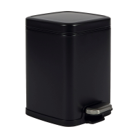 Bidone Pico - con pedale e vaschetta - 4 lt - nero satinato - Perfetto - 28151 - 8052474281517 - DMwebShop