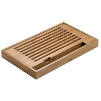 Tagliere antibriciole - 40 x 24 x 4 cm - bamboo - naturale - Leone - S0102 - 8024112101020 - DMwebShop