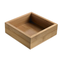 Contenitore buffet - 15,3 x 15,3 x 5 cm - bamboo - naturale - Leone - S4003 - 8024112005403 - DMwebShop