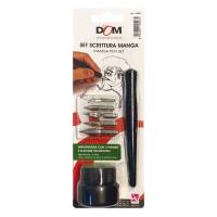 Set scrittura Manga - 1 portapennino + 5 pennini + inchiostro - Dom - 10557 - 8004957105575 - DMwebShop