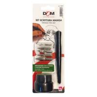 Set scrittura Manga - 1 portapennino + 5 pennini + inchiostro - Dom - 10557 - 8004957105575 - DMwebShop