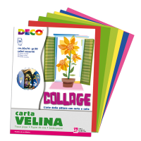 Carta velina - 50 x 76 cm - assortimento 5 colori - busta 25 fogli - Deco - 05406 - 8004957054064 - DMwebShop