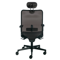 Seduta operativa Newair NWNP - con braccioli regolabili e poggiatesta - nero - Unisit - NWNP-BR2D-KN - NWNP/BR2D/KN - DMwebShop