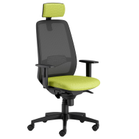 Seduta operativa Tullio TUAPG - con braccioli regolabili e poggiatesta - verde mela-nero - Unisit - TUAPG-BRF-HVM - TUAPG/BRF/HVM - DMwebShop