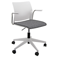 Seduta Home-Office Alpha APGBBRT - con braccioli inclusi - bianco-grigio - Unisit - APGBBRT-BI-XT - APGBBRT/BI/XT - DMwebShop