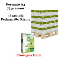 Carta bianca per stampanti multifunzione - A4 - 75 gr - scatole da 5 risme - pallet da 36 scatole - 180 Risme - Rey Impulse - IMPA4-180