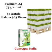 Carta bianca per stampanti multifunzione - A4 - 75 gr - scatole da 5 risme - pallet da 61 scatole - 305 Risme - Rey Impulse - IMPA4-305