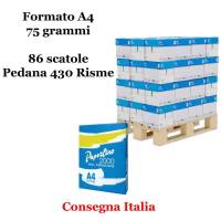 Carta bianca per stampanti multifunzione - A4 - 75 gr (non dichiarati sul rifascio) pallet da 86 scatole - 430 Risme - Paperline - MCOPA4-430 - DMwebShop