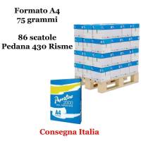 Carta bianca per stampanti multifunzione - A4 - 75 gr (non dichiarati sul rifascio) pallet da 86 scatole - 430 Risme - Paperline - MCOPA4-430 - DMwebShop