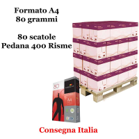 Carta bianca per stampanti multifunzione - A4 - 80 gr - scatole da 5 risme - pallet da 80 scatole - 400 Risme - Paperline - OPA4-400 - DMwebShop