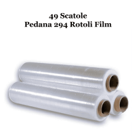 Film Estensibile Trasparente Manuale - PE - 50 cm - 2,4 kg - 23 my - cartone da 6 pezzi - Bancale da 49 scatole - No Brand - 1118-49