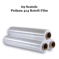 Film Estensibile Trasparente Manuale - PE - 50 cm - 2,4 kg - 23 my - cartone da 6 pezzi - Bancale da 69 scatole - No Brand - 1118-69