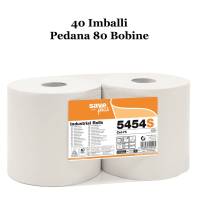 Bobina Asciugatutto 'SAVE PLUS' 800 strappi - 2 veli - imballo da 2 bobine - bancale da 40 imballi - Celtex - C5454S - 5454S-40