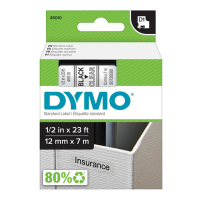 Nastro D1 450100 - 12 mm x 7 mt - nero-trasparente - Dymo - S0720500 - 5411313450102 - DMwebShop