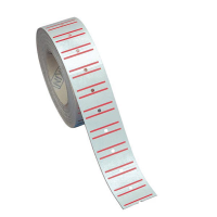 Etichette rigate permanenti per prezzatrici Towa - 21 x 12 mm - bianco - rotolo da 1000 etichette - Motex 350GSPER