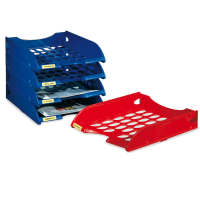 Vaschetta portacorrispondenza forata E040 - 26 x 34,5 x 6,5 cm - blu navy - Fellowes - E040BN - 8015687003116 - DMwebShop