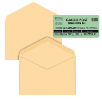 Busta Giallo Postale - gommata - gialla - carta riciclata FSC - 120 x 180 mm - 80 gr - conf. 500 pezzi - Pigna - 045959821 - 8006873109569 - DMwebShop