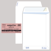 Busta sacco COMPETITOR FSC bianca strip adesivo - 190 x 260 mm - 80 gr - conf. 100 pezzi - Pigna - 065452826 - 8005235105560 - DMwebShop