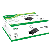 Molle Double Clips - 2,5 cm - nero - conf. 12 pezzi - Lebez - 510/3 - 8007509085370 - DMwebShop
