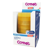 Nastro adesivo - 19 mm x 66 mt - cellophane - trasparente - conf. 8 pezzi - Comet - 64160-00031-02 - 4042448838414 - DMwebShop