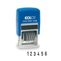 Timbro Mini Folio Numeratore - 6 colonne 3,8 mm - autoinchiostrante - Colop S126