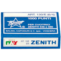 Punti - 130/E S100 - 6/4 - acciaio naturale - metallo - conf. 1000 pezzi - Zenith 0311301431