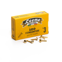 Fermacampioni ottonati - lunghezza 17 mm - n. 3 - Leone - scatola 100 pezzi - conf. 10 pezzi - Leone dell'era - FC3 - 8007979001139 - DMwebShop