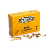 Fermacampioni ottonati - lunghezza 31 mm - n. 7 - Leone - scatola 100 pezzi - conf. 10 pezzi - Leone dell'era - FC7 - 8007979001177 - DMwebShop