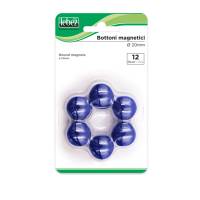 Bottoni magnetici - blu - Ø 20 mm - blister 12 pezzi - Lebez - MR-20-BL - 8007509002230 - DMwebShop