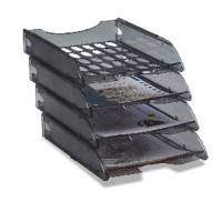 Vaschetta portacorrispondenza forata E040 - 26 x 34,5 x 6,5 cm - fume' trasparente - Fellowes - E040TGF - 8015687015539 - DMwebShop