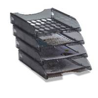 Vaschetta portacorrispondenza forata E040 - 26 x 34,5 x 6,5 cm - fume' trasparente - Fellowes - E040TGF - 8015687015539 - DMwebShop