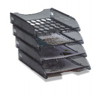 Vaschetta portacorrispondenza forata E040 - 26 x 34,5 x 6,5 cm - fume' trasparente - Fellowes - E040TGF - 8015687015539 - DMwebShop