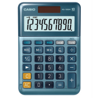 Calcolatrice da tavolo - MS-100EM - 10 cifre - blu - Casio MS-100EM-W-EP