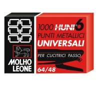 Punti universali - 6/4 - metallo - scatola da 1000 pezzi - conf. 10 pezzi - Molho Leone - 31548 - 8002057315481 - DMwebShop