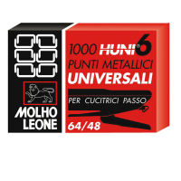 Punti universali - 6/4 - metallo - scatola da 1000 pezzi - conf. 10 pezzi - Molho Leone - 31548 - 8002057315481 - DMwebShop