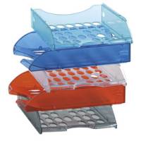 Vaschetta portacorrispondenza forata E040 - 26 x 34,5 x 6,5 cm - rosso trasparente - Fellowes - E040-TR - 8015687009415 - DMwebShop