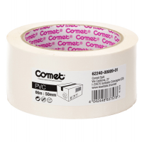 Nastro adesivo - PVC - 50 mm x 66 mt - bianco - Comet 62240-00009-01