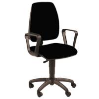 Sedia operativa Jupiter - con ruote e braccioli - nero - Unisit - JUBR/EN - 8050043740090 - DMwebShop