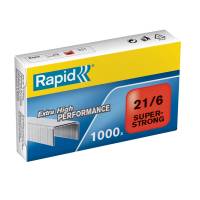 Punti Super Strong - 21/6 - 6/6 - acciaio zincato - metallo - scatola da 1000 pezzi - conf. 5 pezzi - Rapid - 24867700 - 7313468677008 - DMwebShop