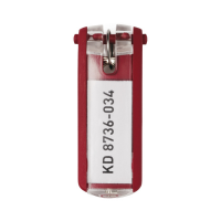 Portachiavi Key Clip - rosso - conf. 6 pezzi - Durable - 1957-03 - 4005546103815 - DMwebShop