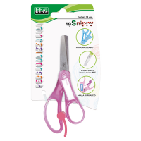 Forbici Snippy - impugnatura personalizzabile - punta tonda - 13 cm - lama in acciaio - colori assortiti - Lebez - 4445B - 8007509048177 - DMwebShop