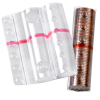 Blister portamonete - 5 cent - fascia rossa - sacchetto da 100 blister - Iternet 8002TRBC