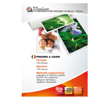Pouches jumbo card - 75 x 105 mm - 2 x 125 micron - conf. 100 pezzi - Titanium S-PP525-05T