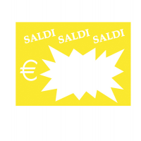 Segnaprezzi Flash Saldi - 8 x 11 cm - colori assortiti - conf. 50 pezzi - Cwr - 06043 - 8004957060430 - DMwebShop