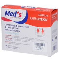 Garza sterile - 18 x 40 cm - scatola da 12 compresse (imbustate singolarmente) - Med's - GAZ187F - 8000246004345 - DMwebShop